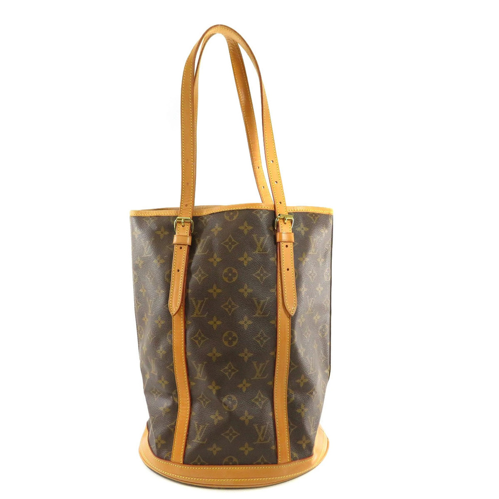 Louis Vuitton Bag Monogram Bucket Canvas Tote Brown
